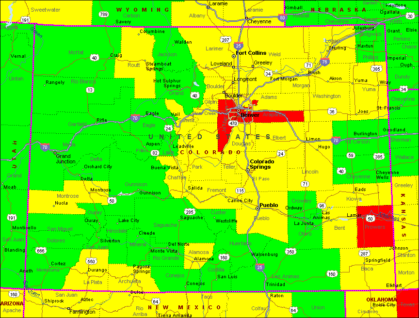 Colorado Air Quality Map