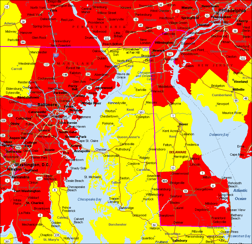 Delaware Air Quality Map