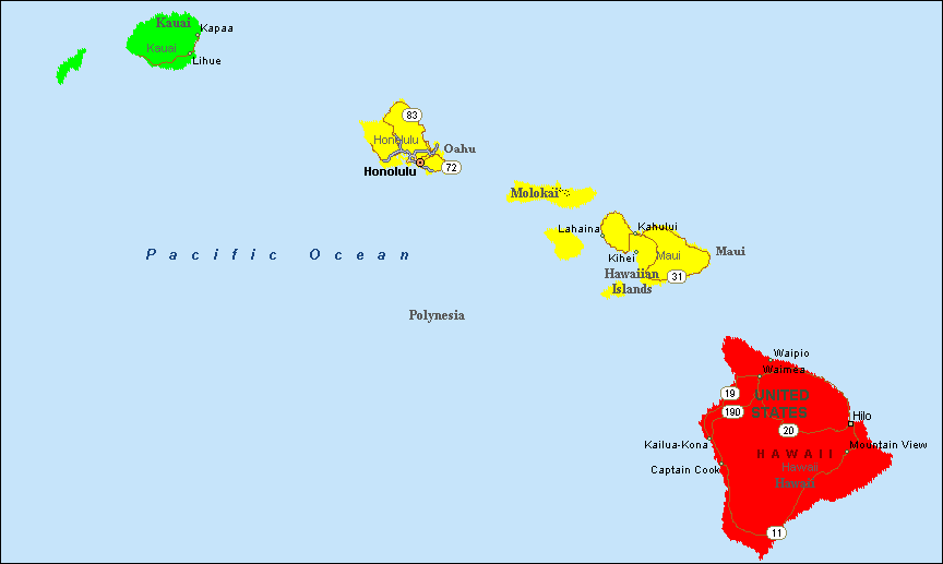 Hawaii Air Quality Map
