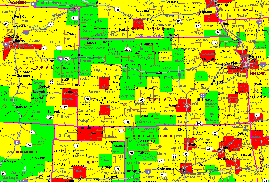 Kansas Air Quality Map