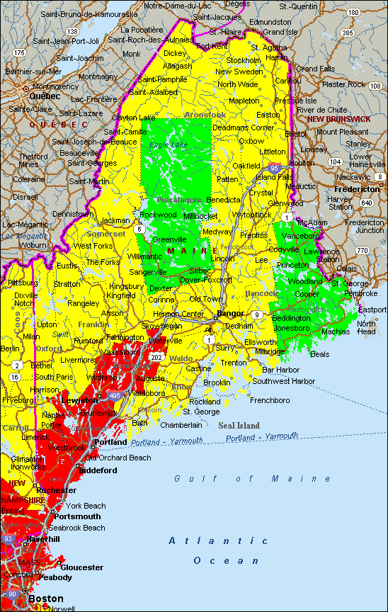 Maine Air Quality Map