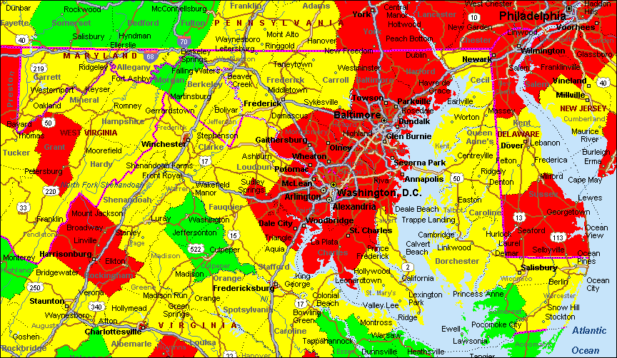 Maryland Air Quality Map