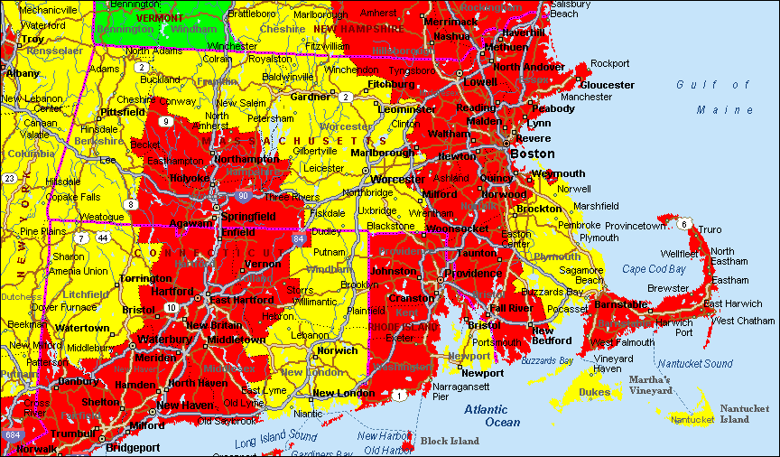 Massachusetts Air Quality Map