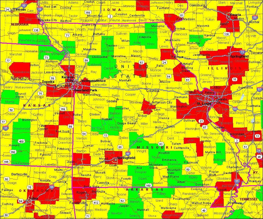 Missouri Air Quality Map