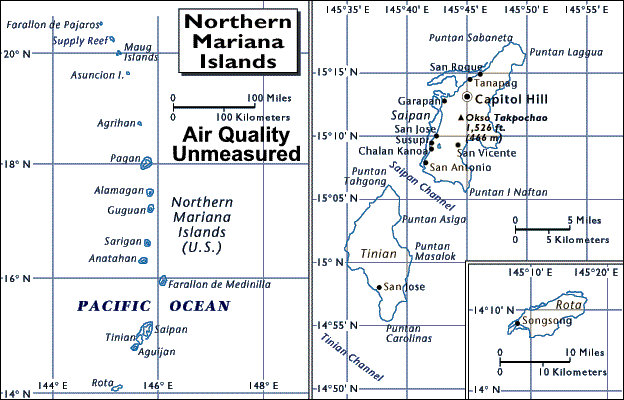 Northern Mariana Islands Air Quality Map