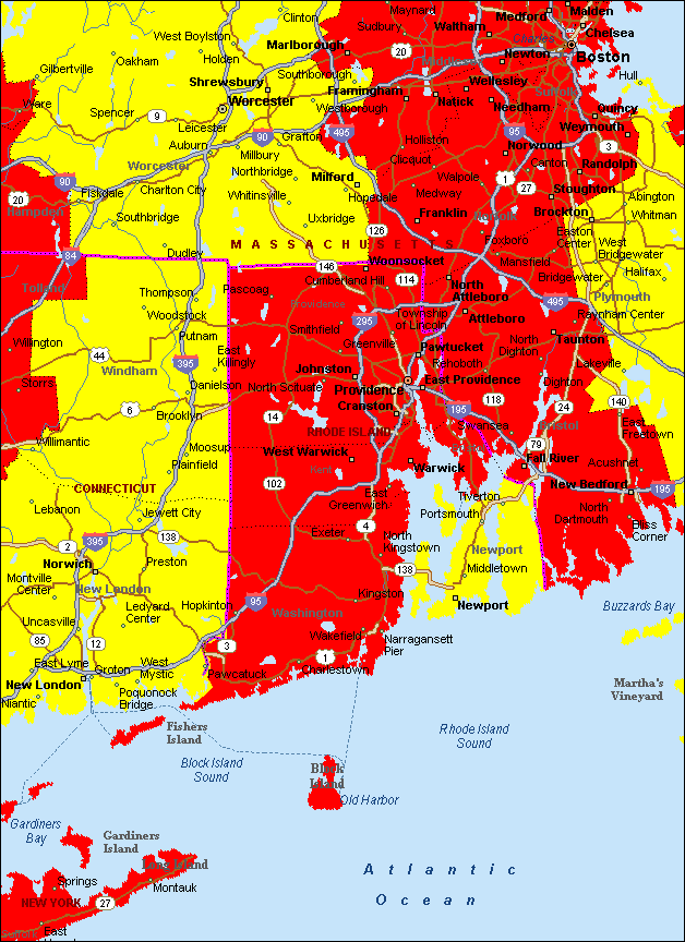 Rhode Island Air Quality Map