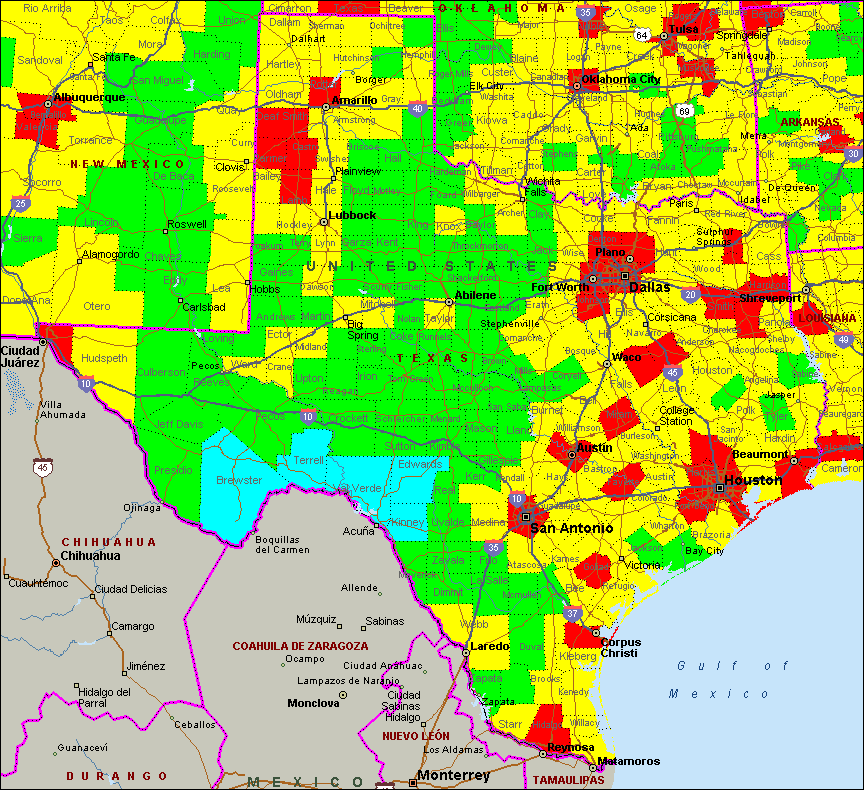 Texas Air Quality Map