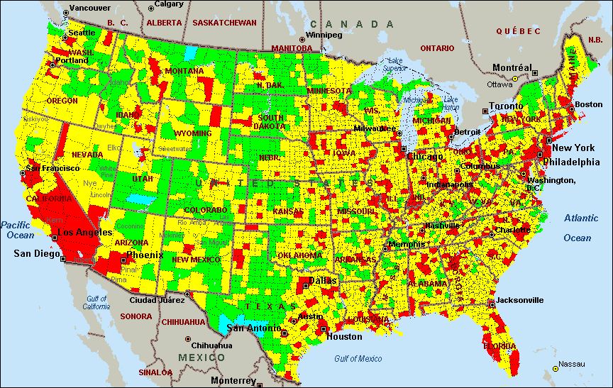 United States Air Quality Map