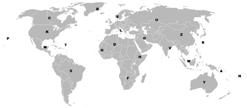 Global Regions map